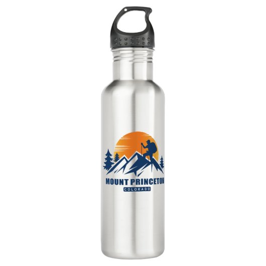 Retro Mount Princeton Hike T-shirt Waterfles (Voorkant)