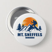 Retro Mount Sneffels Hike T-shirt Ronde Button 7,6 Cm (Voorkant /achterkant)