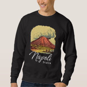 Retro Mount Vesuvius Napoli Italia Napels Italië N Trui