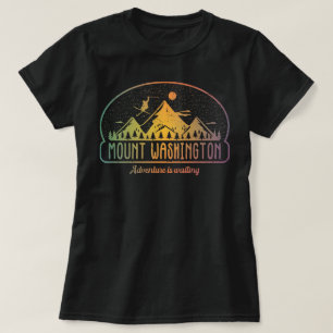 Retro Mount Washington Ski Avontuur T-shirt