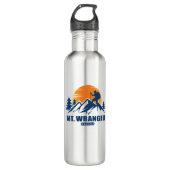 Retro Mount Wrangell Hike T-shirt Waterfles (Voorkant)