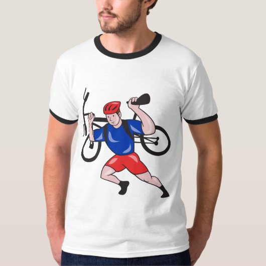 Retro Mountain Biker Tee Shirts (Voorkant)