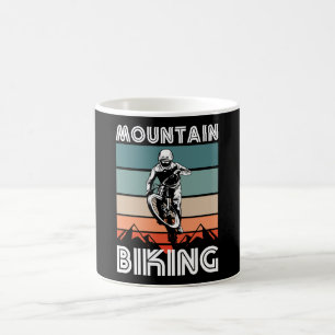 Retro Mountain Biking Gift voor MTB-ventilatoren Koffiemok