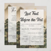 Retro Mountain Camp Bachelorette Weekend Route Kaart (Voorkant / Achterkant)