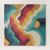 Retro Mountain Landscape Jigsaw Puzzle | VinPuzzle (Horizontal)