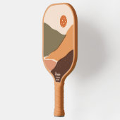 Retro Mountain Landscape Pickleball Sun Custom Tex Paddle (Links)