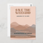 Retro Mountain Weekend sparen de Kaart van de Datu (Voorkant / Achterkant)