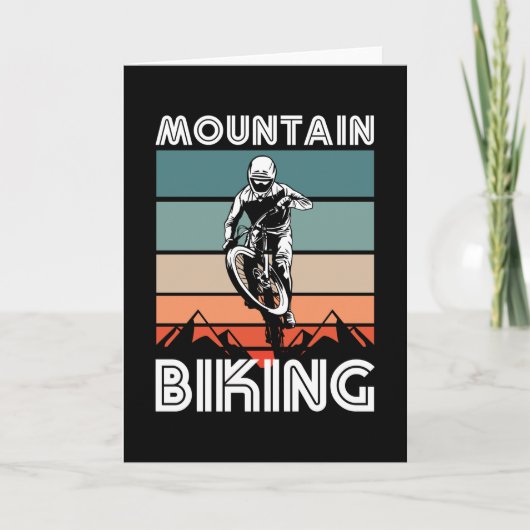Retro Mountainbike-cadeau voor MTB-fans Kaart (Voorkant)