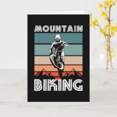 Retro Mountainbike-cadeau voor MTB-fans Kaart (Gele Bloem)