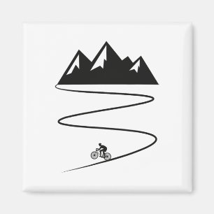 Retro Mountainbiken Retro Biker Grafisch Mannen Vr Magneet