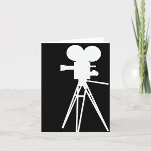Retro Movie Camera Silhouette Kaart