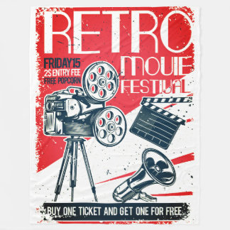 Retro Movie Festival Fleece Deken