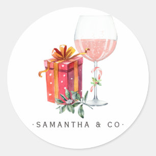 Retro Movie Kerstmis Ronde Sticker