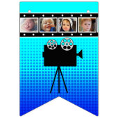 Retro Movie Night Thema Birthday Banner (Tweede vlag)