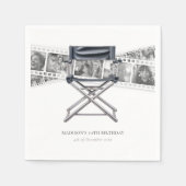 Retro Movie Night Volwassen Verjaardag Custom Foto Servet (Voorkant)