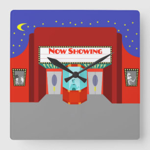 Retro Movie Theater Acrylwand Klok