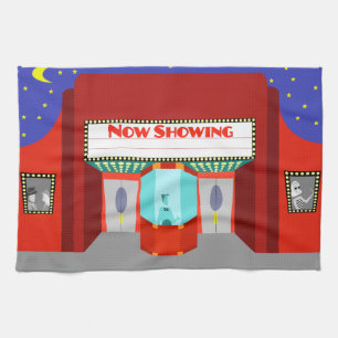 Retro Movie Theater Keukenhanddoek