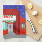 Retro Movie Theater Kitchen Towel Theedoek (Quarter Fold)