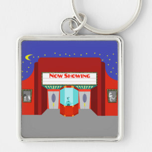 Retro Movie Theater Sleutelhanger