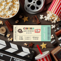 Retro Movie Ticket Birthday Party nodigt uit