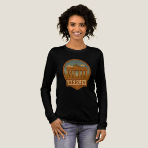 Retro Mozaïek Berlin Brandenburger Tor Logo T-shir Tri-Blend Shirt