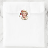 Retro Mrs. Claus Christmas Sticker (Tas)