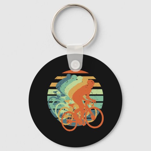 Retro MTB Dirt Biker BMX Bicycle Racer Cyclist Fan Sleutelhanger (Voorkant)