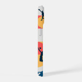 Retro Multi-Sport Silhouette Geometric Pattern iPhone 15 Hoesje (Rechterkant)