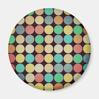 Retro Multicolored het Patroon van Circles Magneet