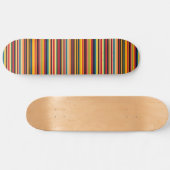 Retro Multicolour Stripe Modern Skateboard Deck (Horz)