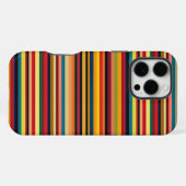 Retro Multicoloured Striped Print iPhone Case Hoesje (Achterkant horizontaal)