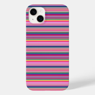 Retro multikleur strepen Case-Mate iPhone 14 plus hoesje