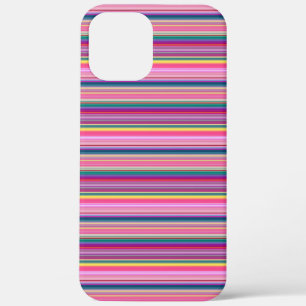 Retro multikleurige strepen iPhone 12 pro max hoesje