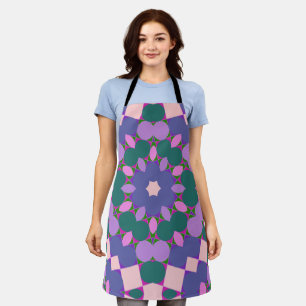 Retro multikleurpatroon schort