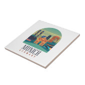 Retro München Beieren Duitsland Tegeltje (Zijkant)