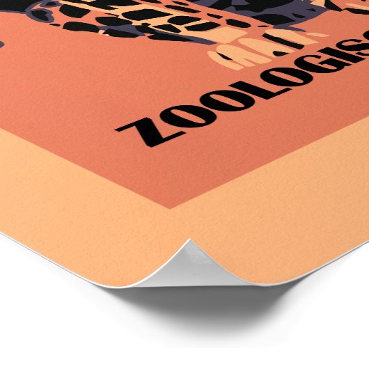 Retro  München Zoo grote katten Poster (Hoek)