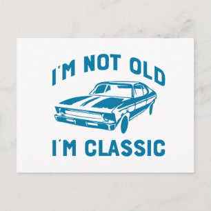 Retro Muscle Car Ik Ben Niet Oud Ik Ben Klassieker Briefkaart