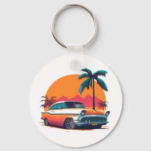 Retro Muscle Cars Classic Cool Sports Car Sleutelhanger