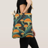 Retro Mushroom All-Over Print Canvas tas (Dichtbij)