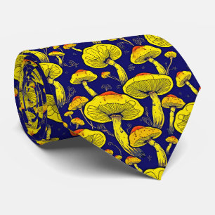 Retro Mushroom Stropdas - vet en stijlvol
