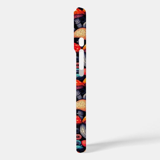 Retro Mushroom Whimsy iPhone Case (Achterkant / Links)