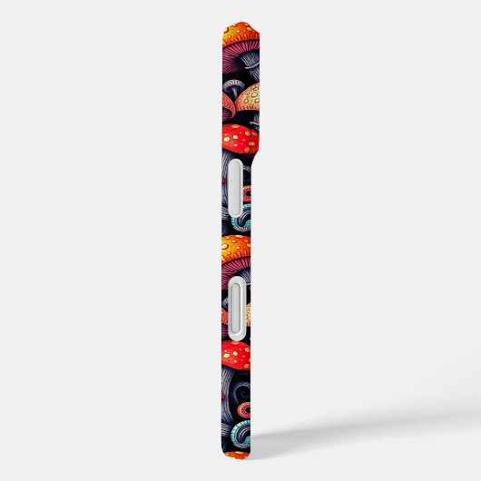 Retro Mushroom Whimsy iPhone Case (Achterkant / Rechts)