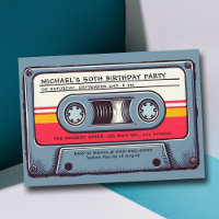 Retro Music 80s Cassette Mixtape Mannen 50ste verj