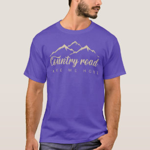 Retro Music Arts Country Roads halen me thuis offe T-shirt