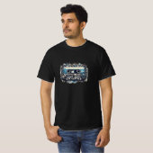 Retro Music Cassette Artwork T-shirt (Voorkant volledig)