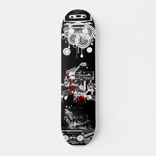 Retro Music Deck Skateboard (Voorkant)
