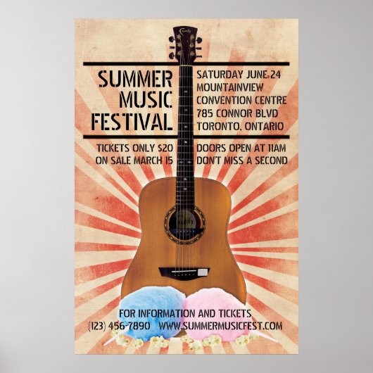 Retro Music Festival Poster (Voorkant)