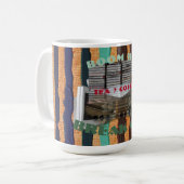 Retro Music, Tower Blocks en Boom Box Mok (Voorkant links)