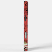 Retro Musical Flying Giraffe Red Umbrella Case-Mate iPhone Case (Achterkant / Rechts)
