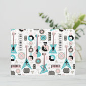 Retro Musical Mayhem Kaart (Staand voorkant)